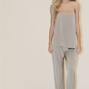 Zara Strapless Satin Effect Top and Pants